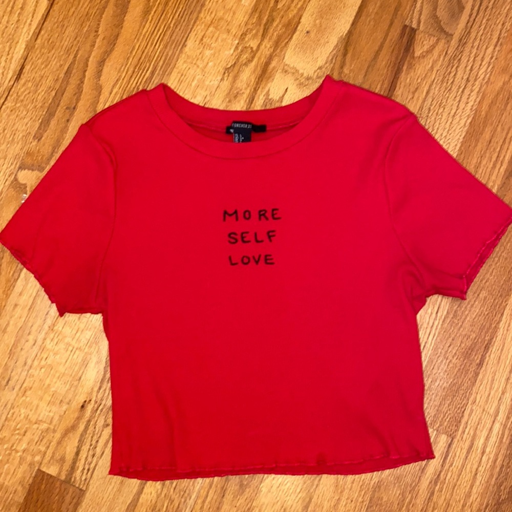 “More Self Love” Forever 21 Crop Top